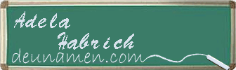 Adela Habrich Visitenkarte